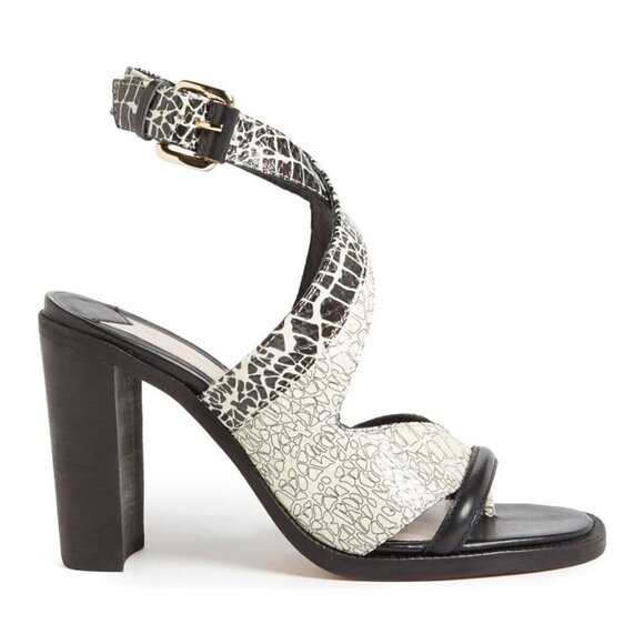 DEREK LAM Crosby Women's Heels Shirin Snake Stappy Sandal Leather Size 10 - Picture 5 of 9